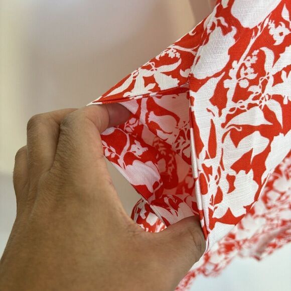 BEECHTREE SHIRT Multiprint Red White Oversized Size 12 Elbow Sleeve New with tag - Picture 7 of 9